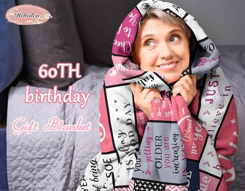 60th Birthday Gifts for Women, 60th Birthday Decorations for Woman, Best Gifts for 60th Birthday, Cool 60th Birthday Gifts, 1966 Birthday Gifts Blanket 50"x60", 60 Year Old Birthday Gift Ideas