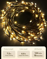 NIDISETPJAS Enchanted Willow Vine Lights with Remote, Christmas Swags Decorations Indoor Room Decor, 18 Branches 144 LEDs Lighted Willow Vine Lights for Walls Bedroom Home Decor
