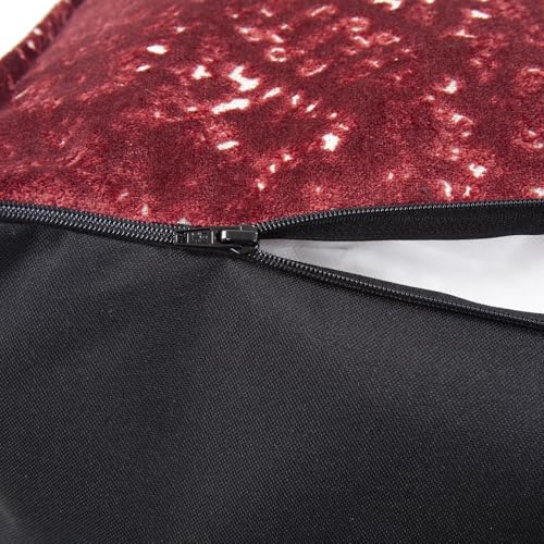 Howard Elliott Collection Square Pouf Pisani Ruby
