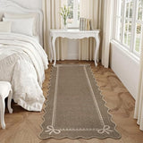 Garvee Scalloped Bow Runner Rug 2x6 Washable Kitchen Runner Rug Non-Slip