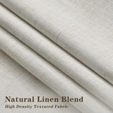 IVAPUPU Natural Pinch Pleated 100% Blackout Linen Curtains 90 Inch Length for Bedroom, Black Out Pinch Pleat Curtains for Living Dining Room Darkening Thermal Insulated Drapes with 16 Hooks, 2 Panels