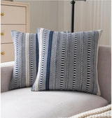 Cethom Boho Throw Pillow Covers 18x18 Inch Set of 2, Farmhouse Decorative Couch Pillow Cases, Navy Blue Accent Pillows of Bed, Sofa Bedroom Living Room Home Decor Cushion Cover