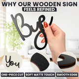 21.6" Love You Bye Sign Above Door Decor - Wall Sign Door Decorations, Good for Inside and Outside Use, Lightweight and Easy to Install Farmhouse Wall Art, Suitable for Hallway and Living Room