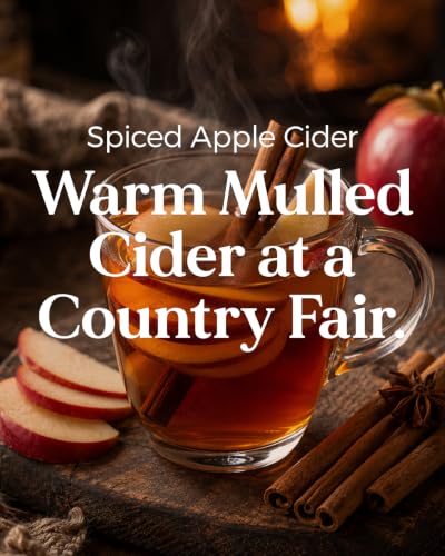 M&SENSE Spiced Apple Cider Scented Soy Candle for Home Autumn Decor Gift