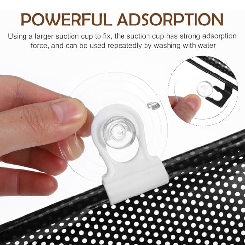 TOYANDONA Blackout Blind Curtains with Suction Cups - No Drill, Cordless, Portable Uv - Protecting PVC Shades for Home & Office (49.12X15.72X0.39in)