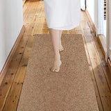 Custom Size Backed Non-Slip Area Rugs Runner, Easy Clean, Waterproof Runner Rugs for Hallway Entryway, Kitchen, Laundry, 2FT x 6FT, Beige