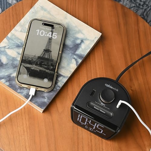 Brandstand CubieWink - Charging Alarm Clock with USB Ports