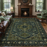 Tangsoo Green 6x9 Washable Area Rugs for Living Room, Non Slip Large Rug