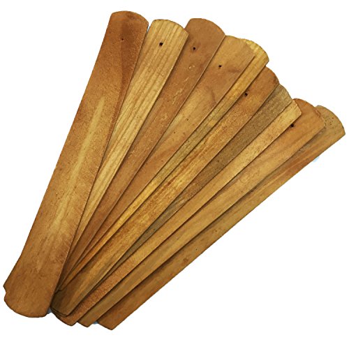 TRENDBOX 10pcs Handmade Plain Wood Wooden Incense Stick Holder Burner Ash Catcher Natural Design Buddhist