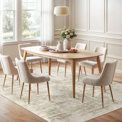 Soalmost 9x12 Area Rugs for Living Room Washable Rug Abstract Beige/Gray