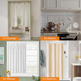 KXLife 2 Pcs Spring Tension Curtain Rod Adjustable 28 to 40 Inches, 5/8" Diameter, White, Expandable Spring Loaded Tension Rods For Window No Drilling