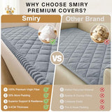 Smiry Couch Cover for Dogs, Non Slip Washable Pet Sofa Protector for Large Dogs, Cats, Fuzzy Plush Sofa Covers for 2 Cushion Couch, Against Fur, Dirt & Scratch Resistant, Grey, 27.6"×59"