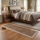 GarveeHome Non Slip 2x10 Hallway Runner Low Pile Washable Neutral Carpet