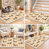 Waterproof 3x5 Small Area Rug Non Slip for Dogs Joint-Friendly Dachshund