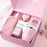 Birthday Gifts for Women Mom Best Friends Sister Her Wife Daughter Girlfriend Teacher Coworker, Mothers Day Christmas Valentines Day Self Care Get Well Soon Gift Basket, Luxury Rose Bath Spa Gift Set