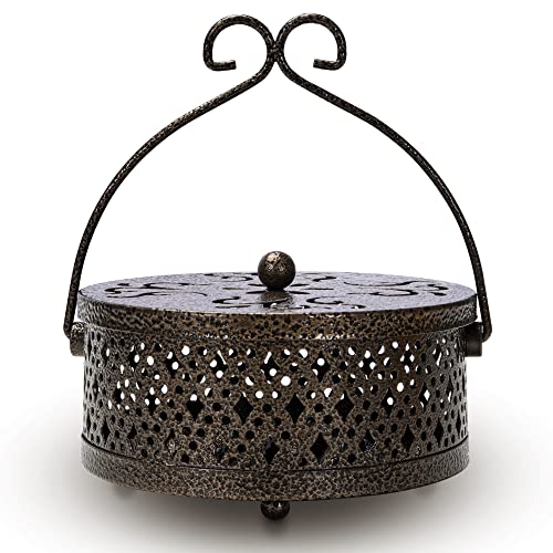 MyLifeUNIT Mosquito Coil Holder, Retro Portable Mosquito Incense Burner for Home and Camping (Bronze)