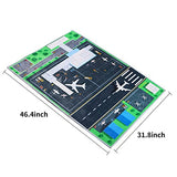 47''/63'' Kids Bedroom Carpet Kids Rug for Playroom, Creative Airport Fun Rug, Soft Kid Play Mat，Cute Kid Room Carpet，The for Children