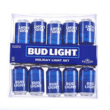 Kurt Adler 10-Light Bud Light Beer Can Light Set