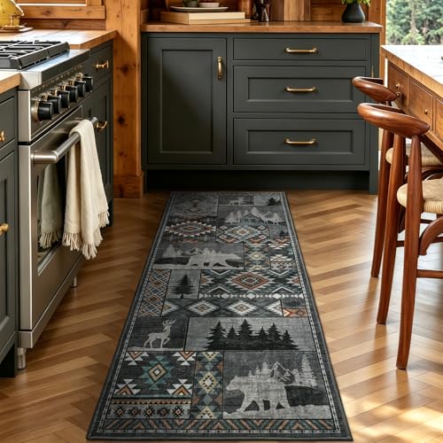 Runner Rug 2x5 Western Rugs Runner for Hallway Entryway,Gray