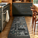 Runner Rug 2x5 Western Rugs Runner for Hallway Entryway,Gray