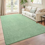 Green 4x6 Minimalist Washable Area Rugs for Bedroom Living Room