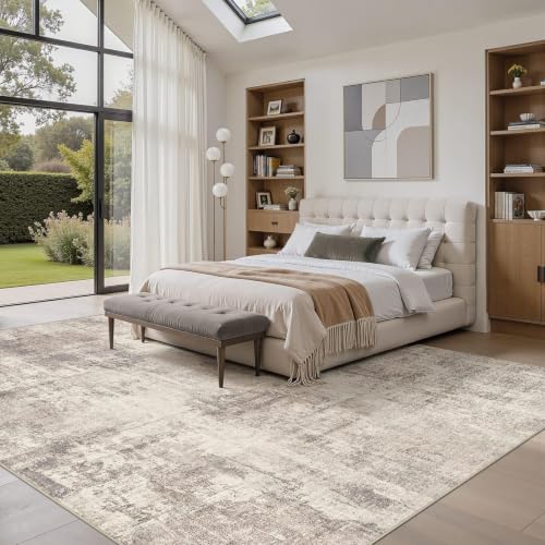 5x7 Area Rug for Living Room Washable Abstract Indoor Carpet