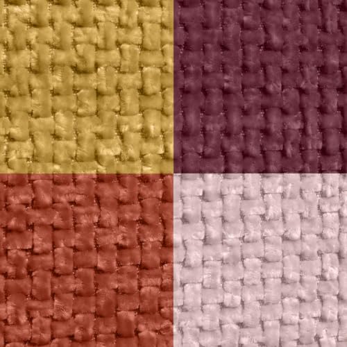 Chenille Throw Pillow Covers 18x18, Set of 4, Fall Colors