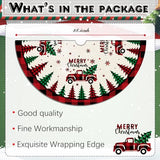 Christmas Tree Skirt Red Buffalo Plaid Xmas Tree Skirts Mat 48 Inches for Indoor Outdoor Christmas Tree Holiday Party Merry Christmas Signs Tree Skirts for Holiday Decorations