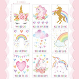 Epakh 9 Pieces Unicorn Wall Decals Stickers Unicorn Room Decor for Girls Bedroom Rainbow Posters Stickers Removable Inspirational Wall Decals for Little Girls Kids Birthday Party Baby Nursery