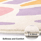 Lukinbox Butterfly Kids Rug for Girls Bedroom, Ultra Soft Play Mat for Room, Colorful Non Slip Nursery Area Rug, 3' x 4'