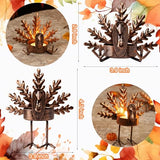 Metal Turkey Tea Light Candle Holders, Thanksgiving Candle Holder, Turkey Candle Holder, Metal Candle Holder, Thanksgiving Home Table Decoration (12)