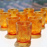 Woho 12pcs Amber Votive Candle Holders, Tealight Holder for Thanksgiving