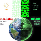 MAFOX Glow in The Dark Planets, Bright Solar System Wall Stickers -Sun Earth Mars and so on,9 Glowing Ceiling Decals for Bedroom Living Room,Shining Space Decoration for Kids for Girls and Boys