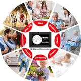 TMC 7 Inch Digital Clock with Day and Date for Elderly - 12 Alarm Options, Auto-Dim, Age Seniors,Elderly, Alzheimer