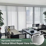 Vertical Blind Repair Vane Savers, 12PCS Metal Vertical Blind Repair Tabs, Vertical Blinds Repair Kit for Vertical Blinds Replacement Slats