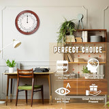 Day of The Week Clock 14Inch Retirement Wall Clock with Wood Frame Day Wall Clock for Men Women (Dark Reddish Brown)
