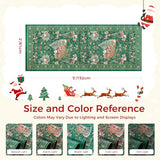 Christmas Rug 2x5 Runner Rug Non-Slip Washable Rugs for Entryway,Xmas Green