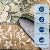 GarveeHome Leaves Floral Area Rug