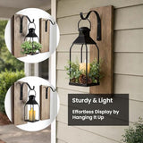 Decorative Metal Lanterns Indoor Outdoor, Set of 3 Outdoor Candle Holder