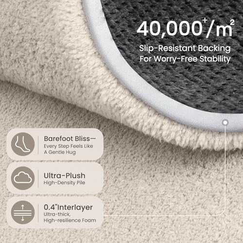 Sour Lemon 2x6 Soft Runner Rugs for Hallways Bedroom, Bedside Taupe Rug