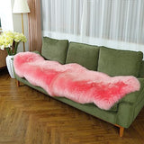 LLB Genuine Sheepskin Area Rug Wool Rug Fur Carpet Fluffy Shaggy Fur Rug for Living Room Kids Bedroom Real Sheepskin Throw Lambskin Rugs Sofa Mat Chair Seat Covers (Pink, 2 x 6 ft Sheepskin)