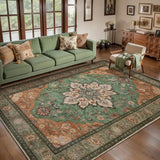 Tangsoo 5x7 Washable Area Rugs for Living Room, Vintage Indoor Non Slip Rug