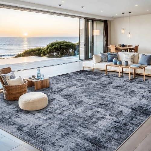 10x14 Area Rugs Washable Modern Abstract Living Room Bedroom Rug