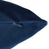 VAKADO 20X20 Navy Throw Pillow Covers Dark Blue Decorative Velvet Pillowcases Soft Solid Square Home Decor for Couch Sofa Bedroom Car Set of 2