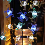 Sea Turtle String Lights 10FT 30 LED, Turtle Fairy Lights USB or Battery Operated with Remote, Ocean Beach Nautical Decor Lights for Bedroom, Kids Room, Coastal Party Decoration