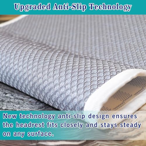 Cooling Headrest Cover for Recline Chair,Cool Breathable Headrest Protector for Hot Sleepers, Super Non-Slip Seat Cover for Sofa, Loveseat, Couch & Office Chair, Washable 17x27, Cool-Checkerboard