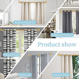 TANGWIN Gold Curtain Rods for Windows 48 to 84 Inch(4-7ft),1 Inch Adjustable Curtain Rod,Heavy Duty Window Rods,Decorative Swan Finials Drapery Pole,Telescoping Single Rod for Bedroom 36-88",Brass