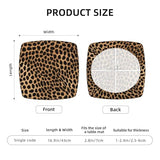 (Leopard Print) Stretch Seat Covers Set of 2 for Dining Room Chairs Elastic Chair Cushion Slipcovers for Kitchen Office