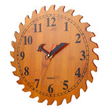 12 Inch Wood Wall Clock with Circular Saw Blade Dial, Handsaw and Hammer Pointer,Great Decor for Farmhouse,Garages and Man Cave