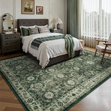5x7 Area Rugs, Soft Non Slip Low Pile Washable Rug, Boho Modern Rug for Living Room, Bedroom, Dining Room, Sage Green